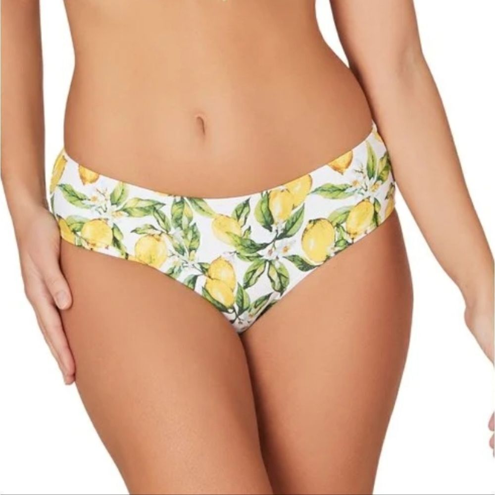 Nip Tuck White Recycled Lemons Connie Design Tummy Control Bikini Bottom…